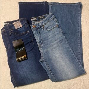Girlish Juniors Blue Jeans - Mid Rise Bootcut High Rise Flare Bundle Size 5/27
